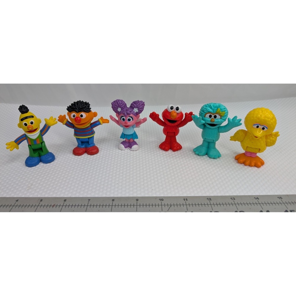 Just Play Sesame Street Bendable Figure Lot Elmo Bert Ernie Abby Rosita Big Bird